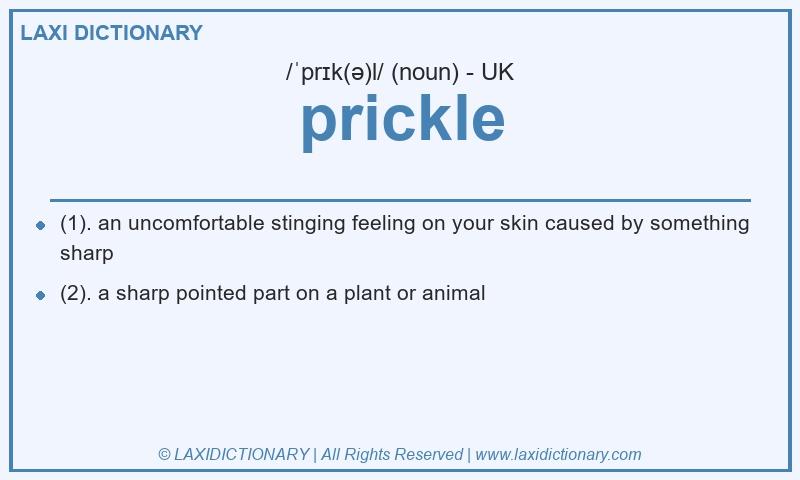 Definition prickle in British English