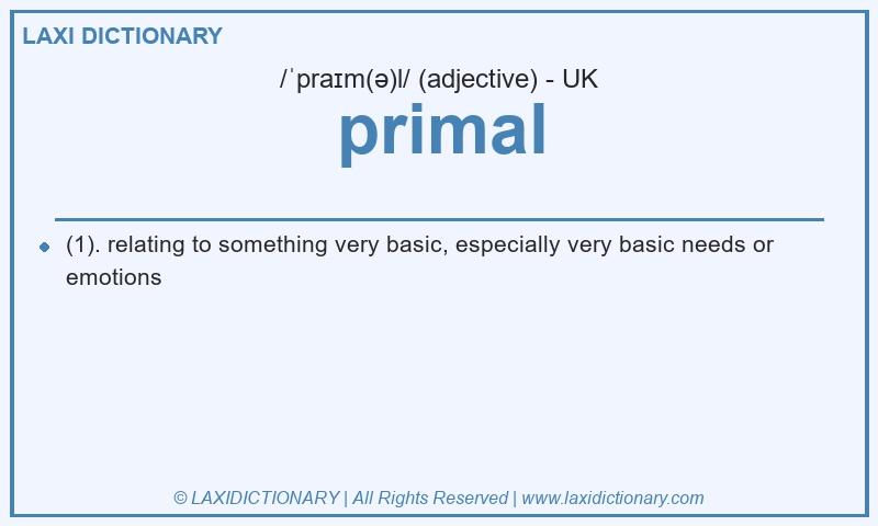 Definition primal in British English