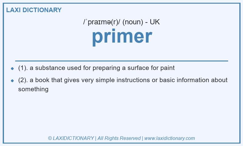Definition primer in British English