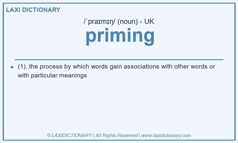Definition priming in British English