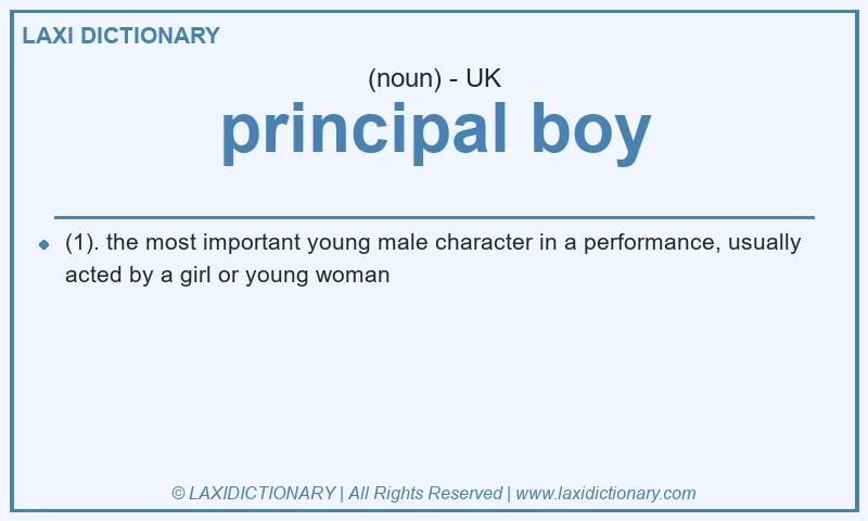 Definition principal boy in British English