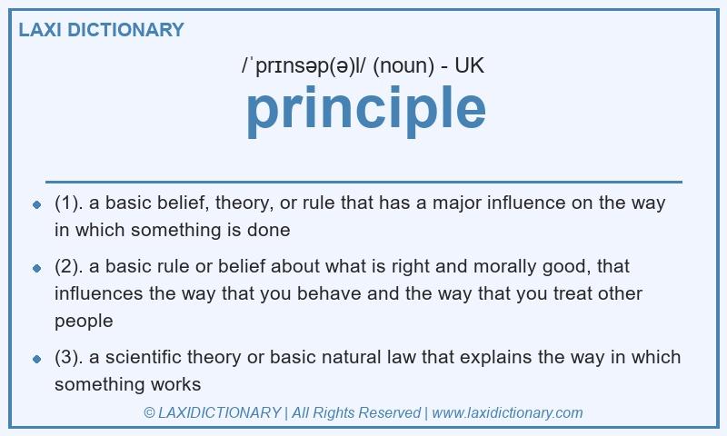 Definition principle in British English