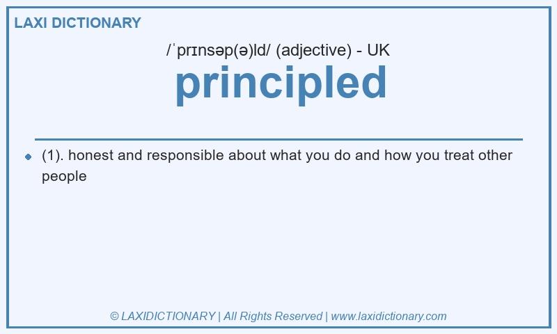 Definition principled in British English