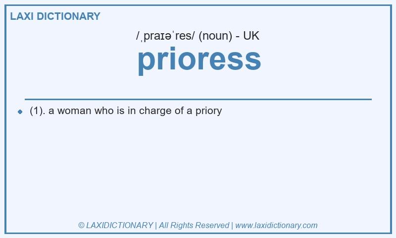 Definition prioress in British English