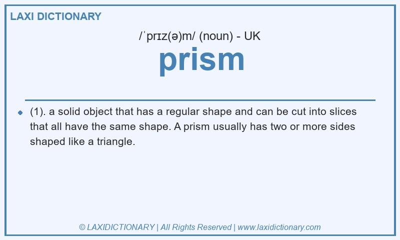 Definition prism in British English