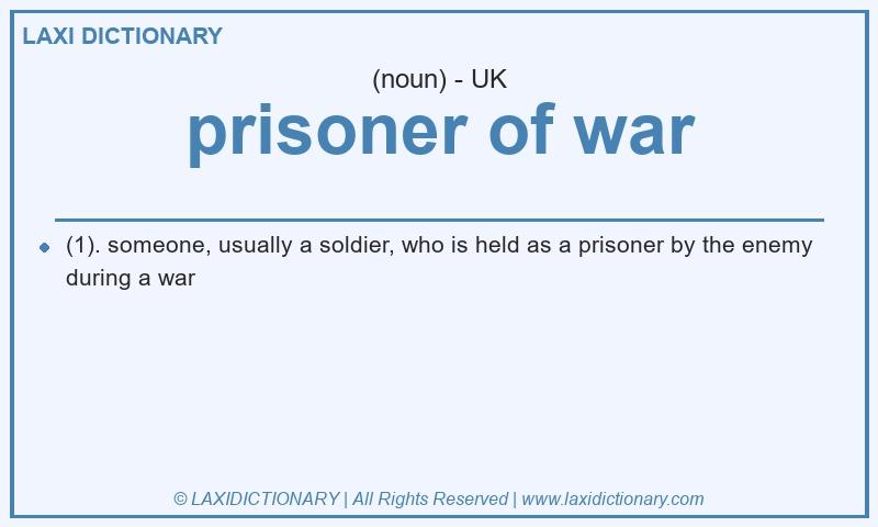 Definition prisoner of war in British English