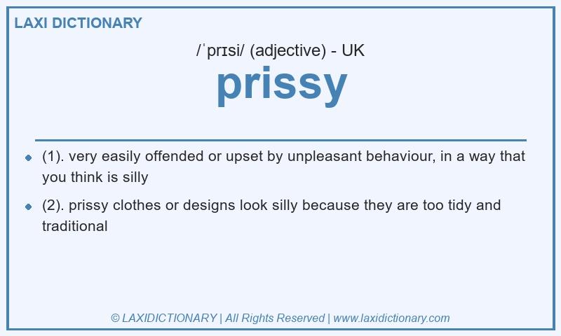 Definition prissy in British English