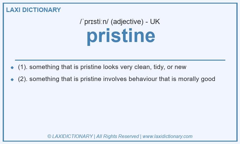 Definition pristine in British English