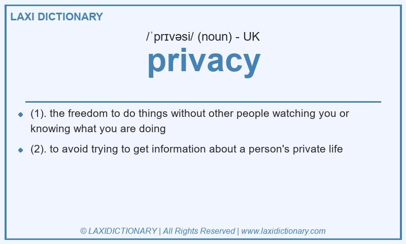 Definition privacy in British English