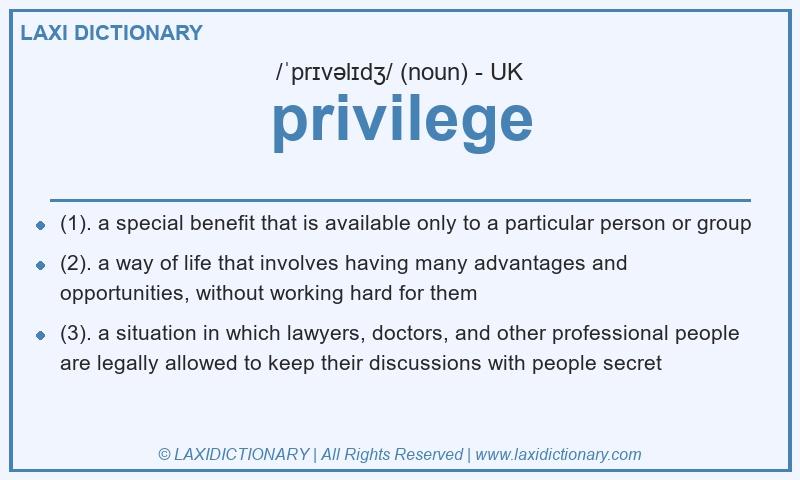 Definition privilege in British English