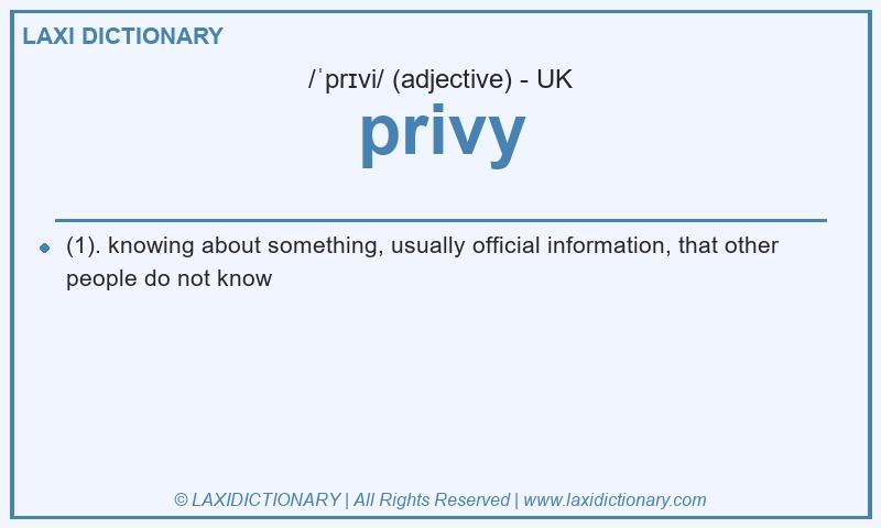 Definition privy in British English