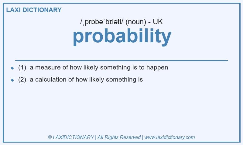 Definition probability in British English