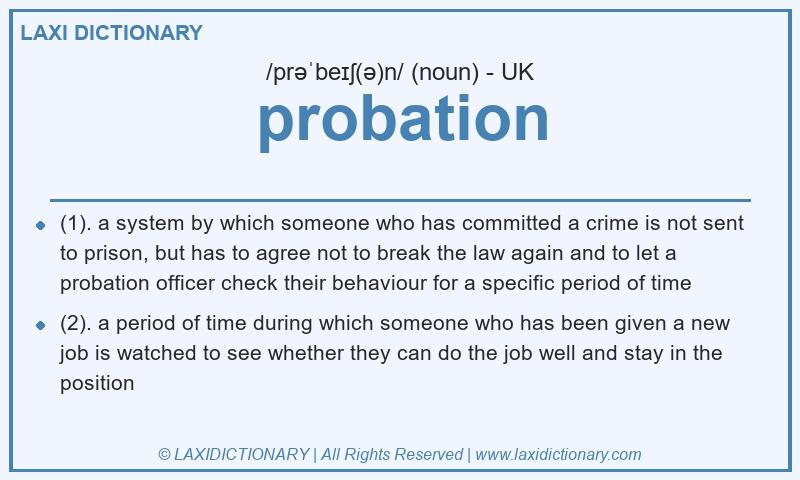 Definition probation in British English