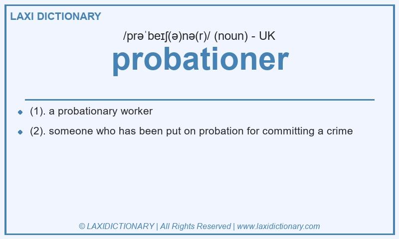 Definition probationer in British English