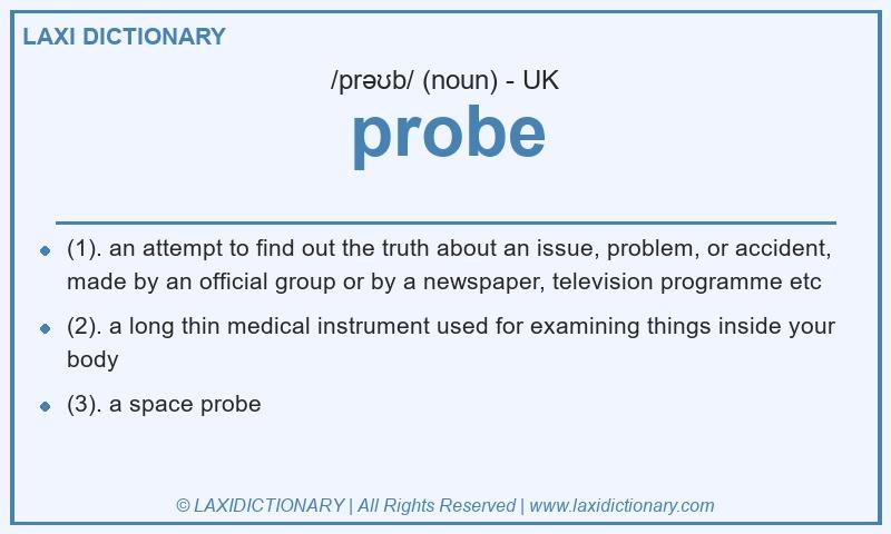 Definition probe in British English