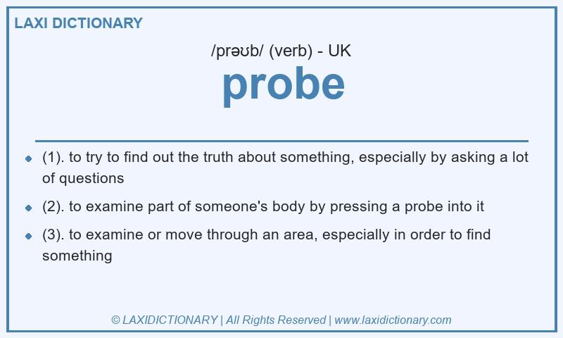 Definition probe in British English