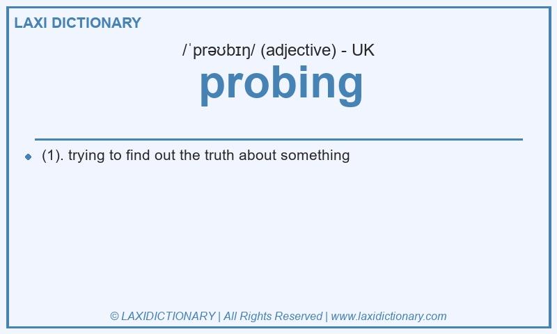 Definition probing in British English