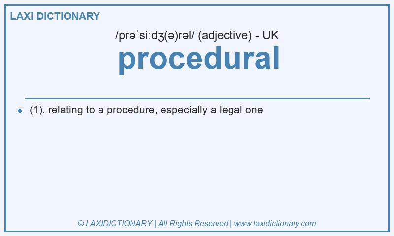 Definition procedural in British English