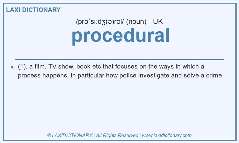 Definition procedural in British English