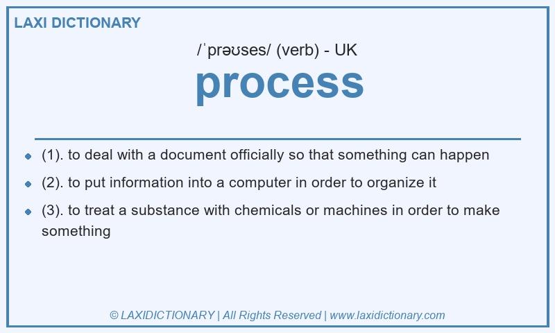 Definition process in British English