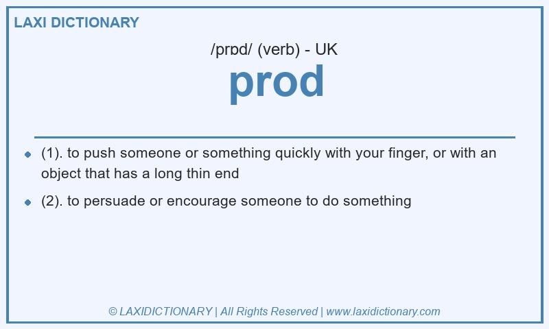 Definition prod in British English