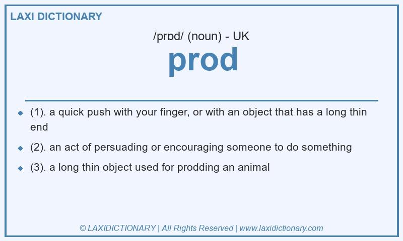 Definition prod in British English