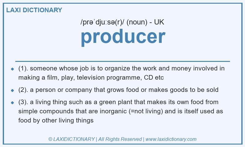 Definition producer in British English
