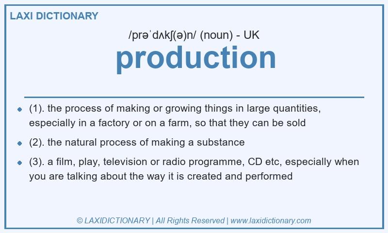 Definition production in British English