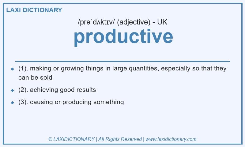 Definition productive in British English
