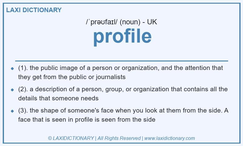 Definition profile in British English