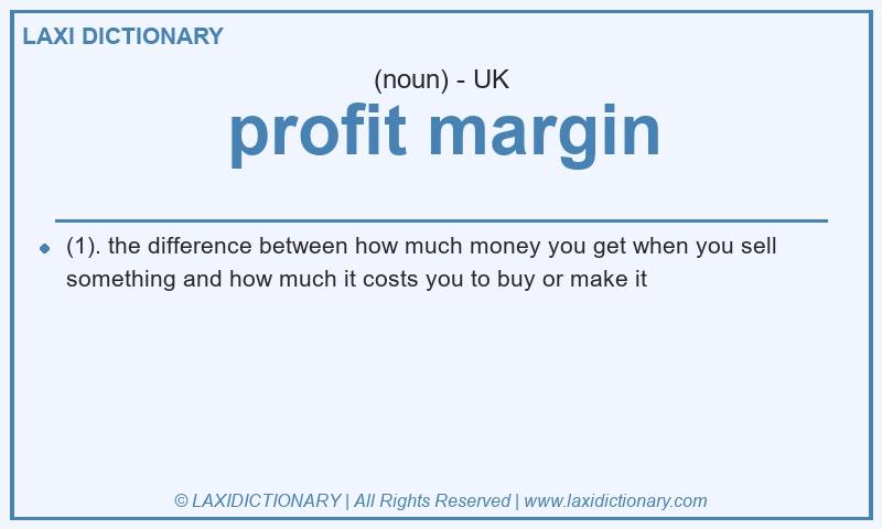 Definition profit margin in British English