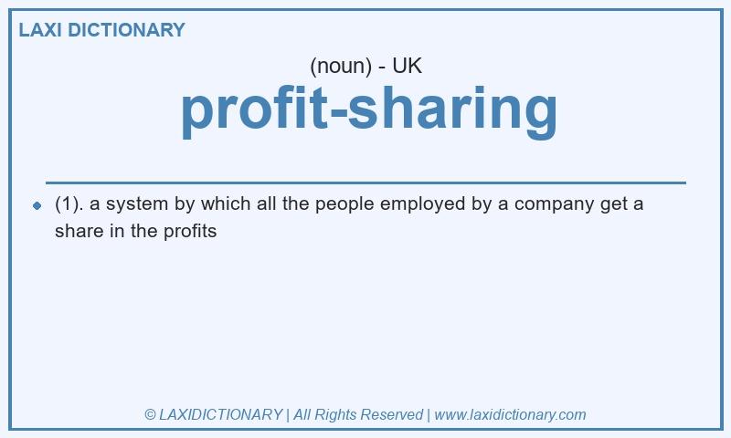 Definition profit-sharing in British English