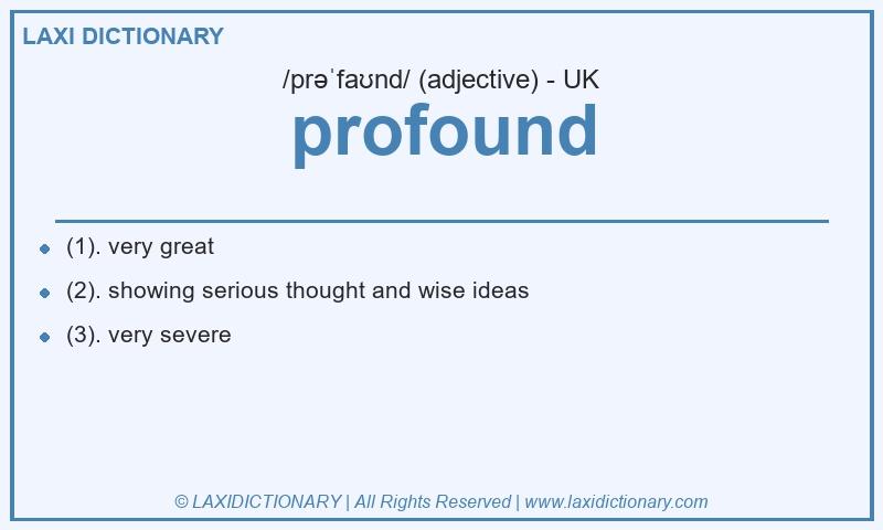 Definition profound in British English