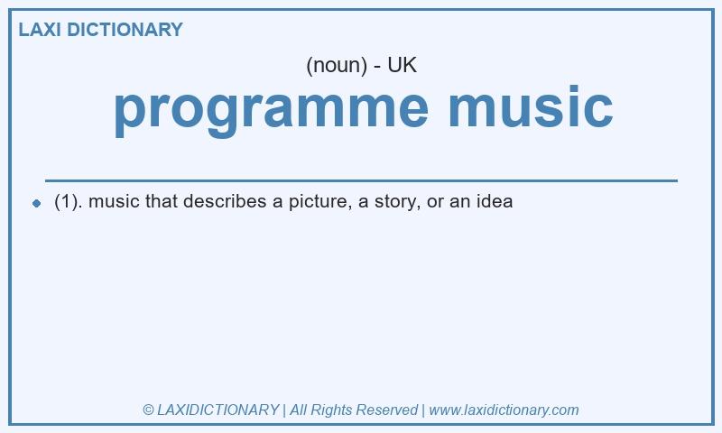 Definition programme music in British English