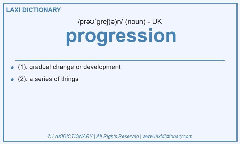 Definition progression in British English