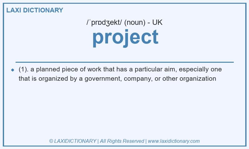 Definition project in British English