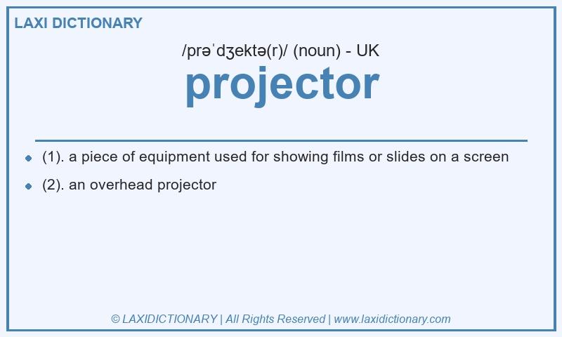 Definition projector in British English