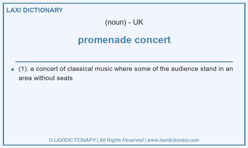 Definition promenade concert in British English