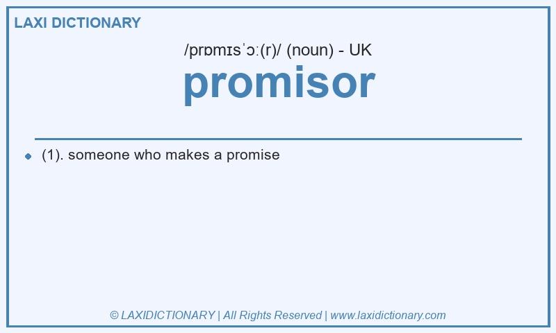 Definition promisor in British English