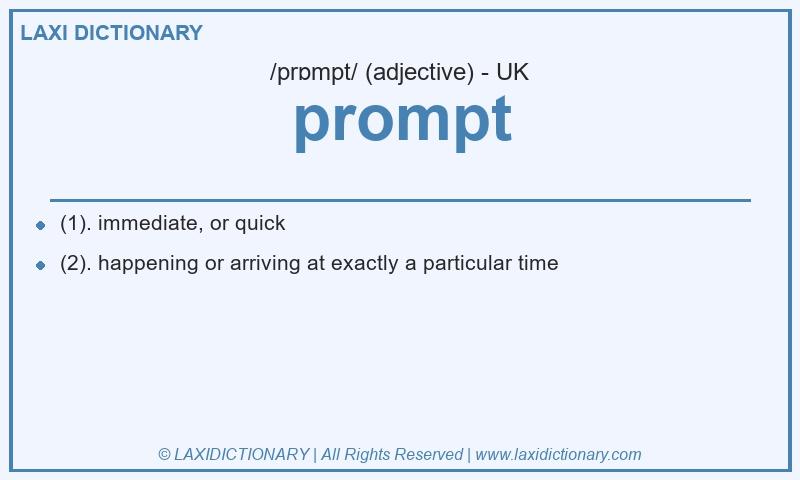 Definition prompt in British English