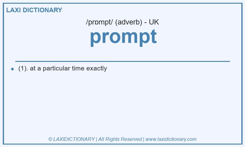 Definition prompt in British English