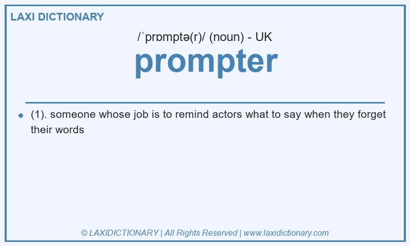 Definition prompter in British English