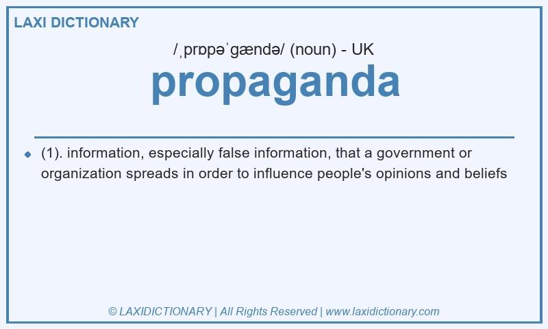 Definition propaganda in British English