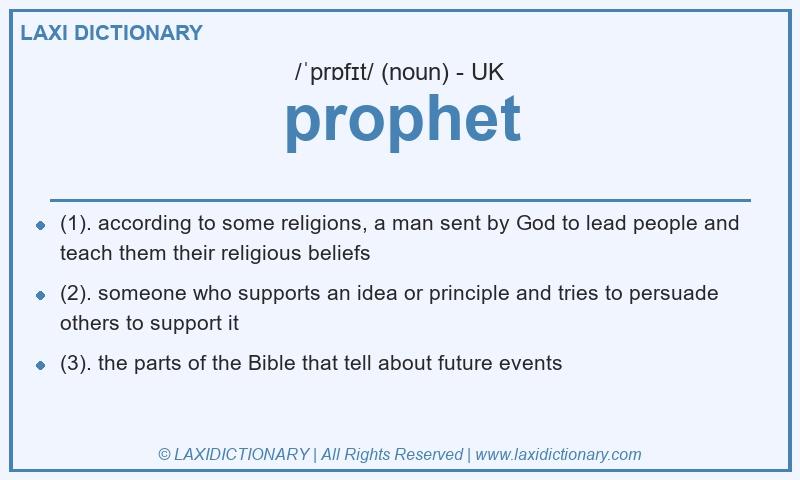 Definition prophet in British English