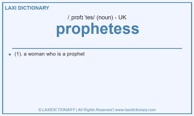 Definition prophetess in British English