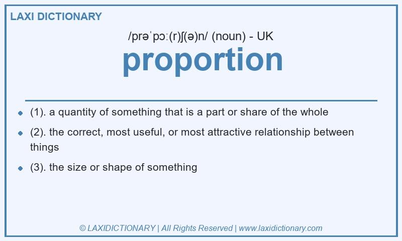 Definition proportion in British English