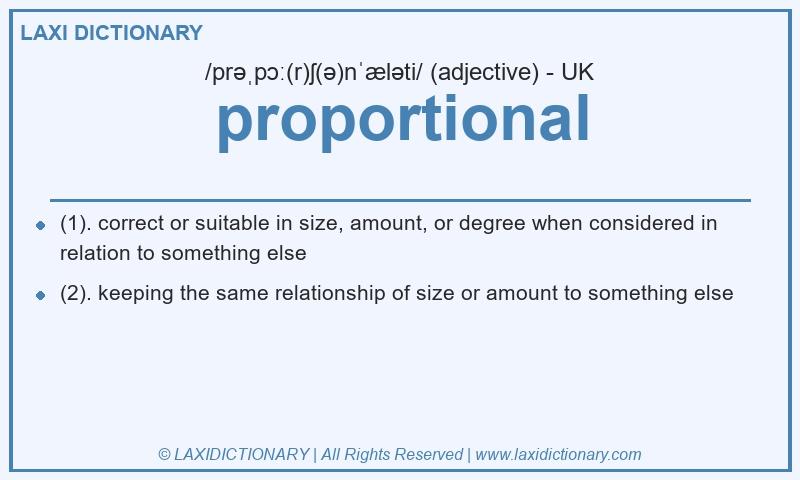 Definition proportional in British English