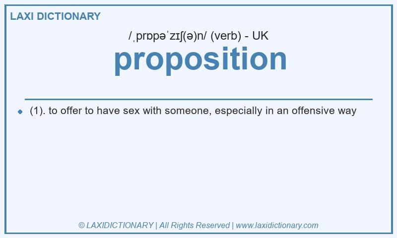 Definition proposition in British English