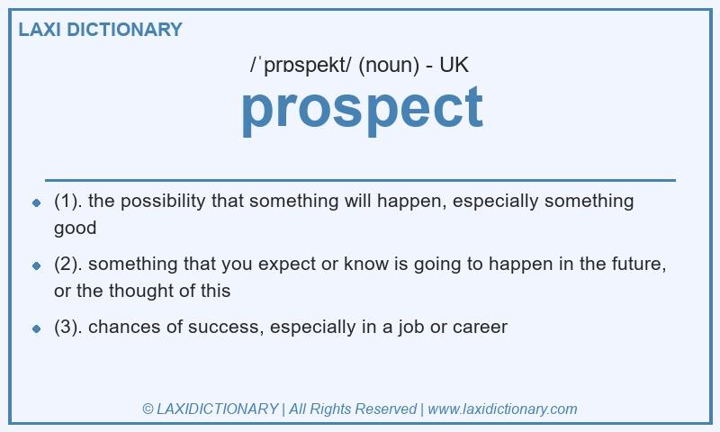 Definition prospect in British English