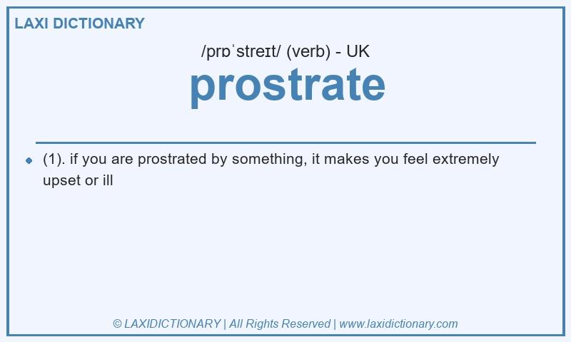 Definition prostrate in British English